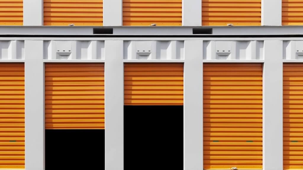 Self-Storage Units in a row