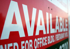 Real Estate Sign Showing Office Properties For Lease